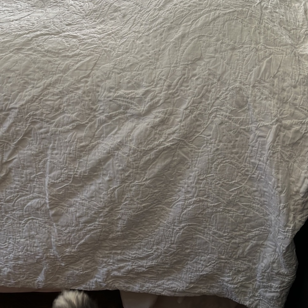 Pottery Barn white percale duvet cover King size - Picture 6 of 12